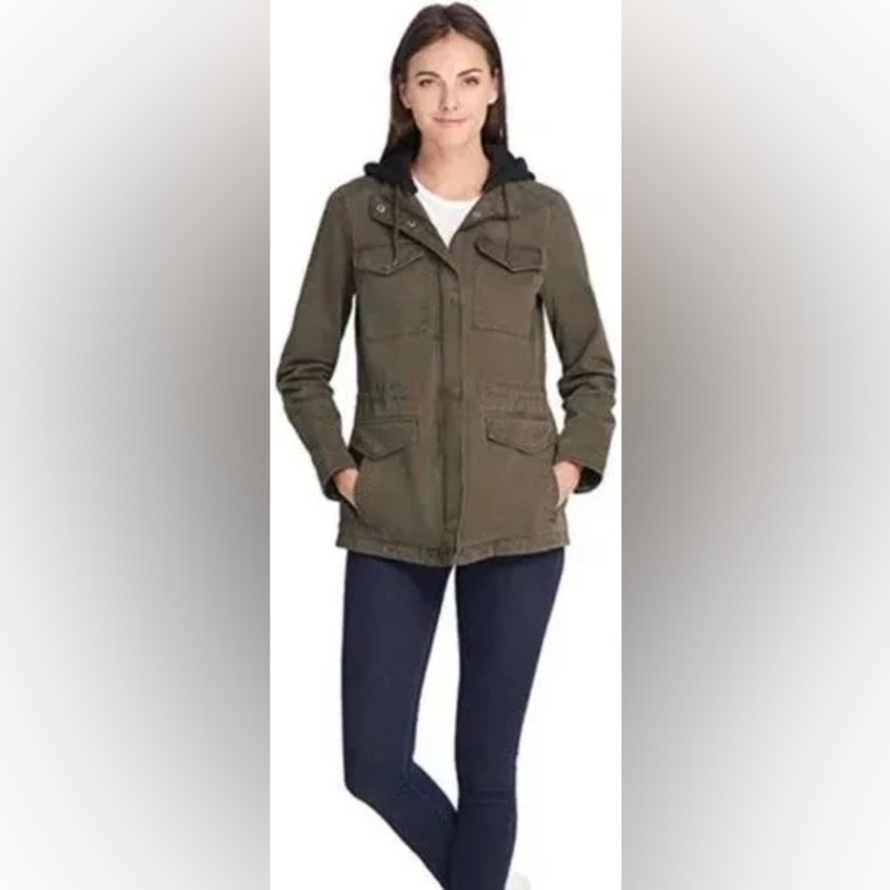LEVIS Women's Olive Hooded Jacket // M